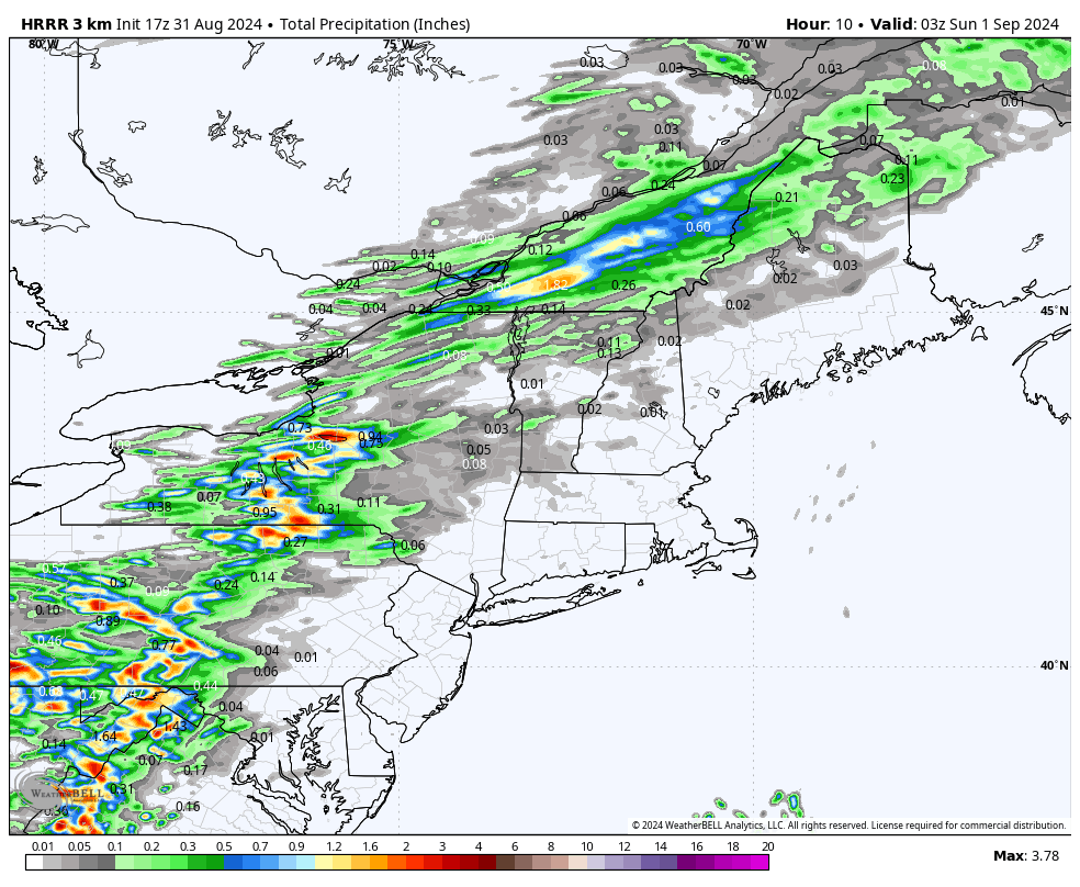 Precipitation Total through Sunday Afternoon